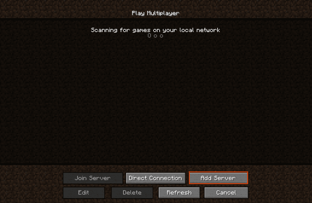 Minecraft Multiplayer Add Server