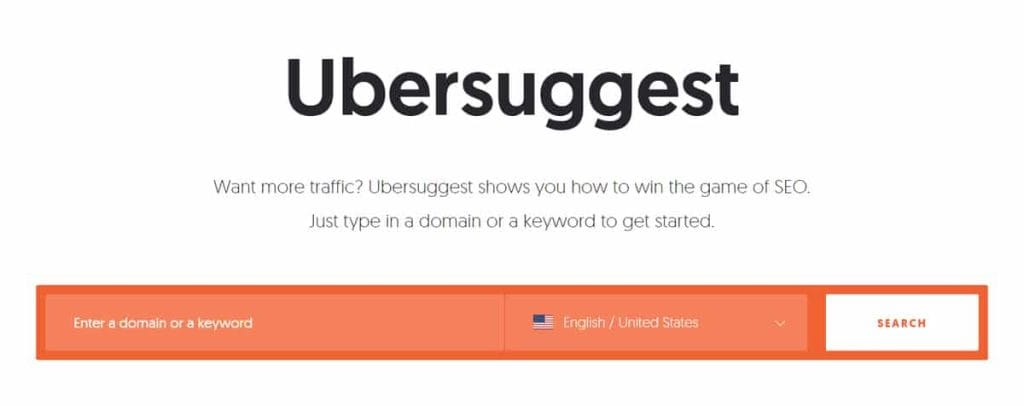 Ubersuggest Keywords Search