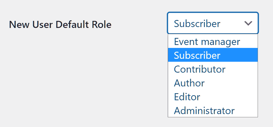 Wordpress Default Roles