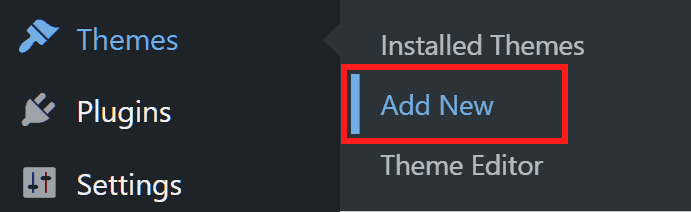 Wordpress Menu Add New Theme