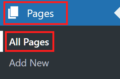 Wordpress Menu All Pages