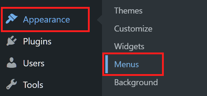 Wordpress Menu Apperance Menus