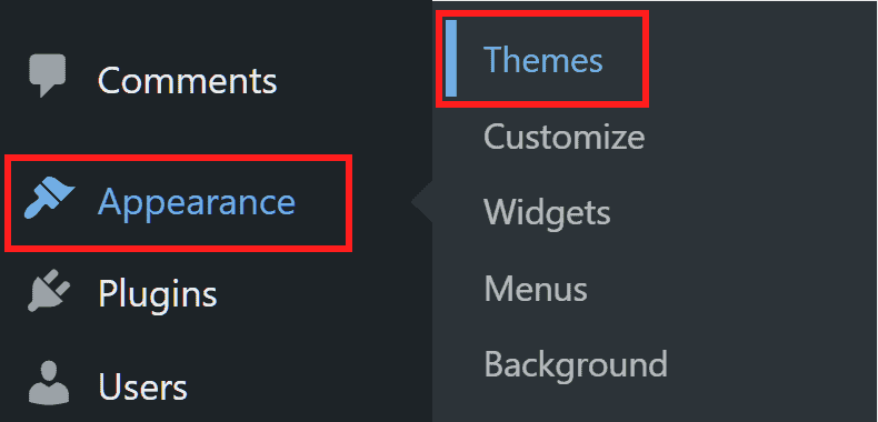 Wordpress Menu Apperance Themes