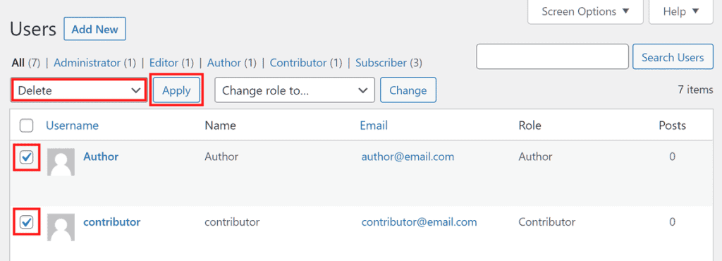 Wordpress Tutorial Bulk User Delete