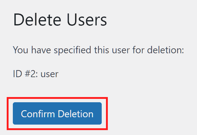 Wordpress Tutorial Confirm User Deletion