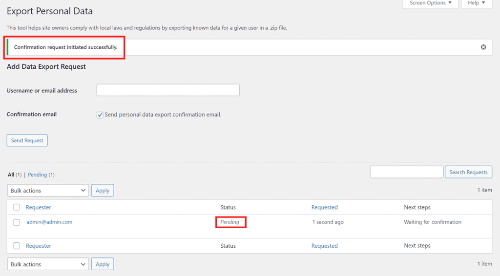 Wordpress Tutorial Export Personal Data