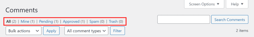 Wordpress Tutorial Filter Comments