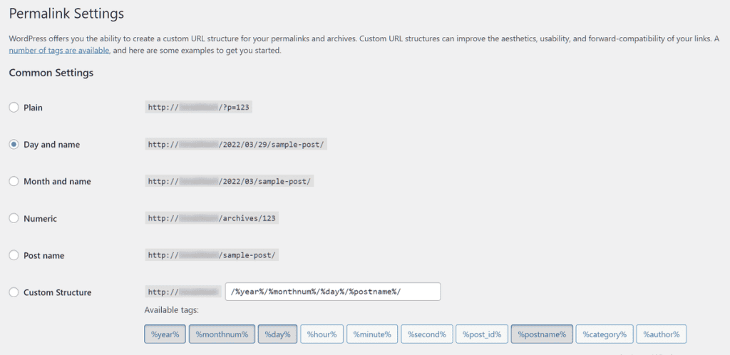 Wordpress Tutorial Permalink Settings