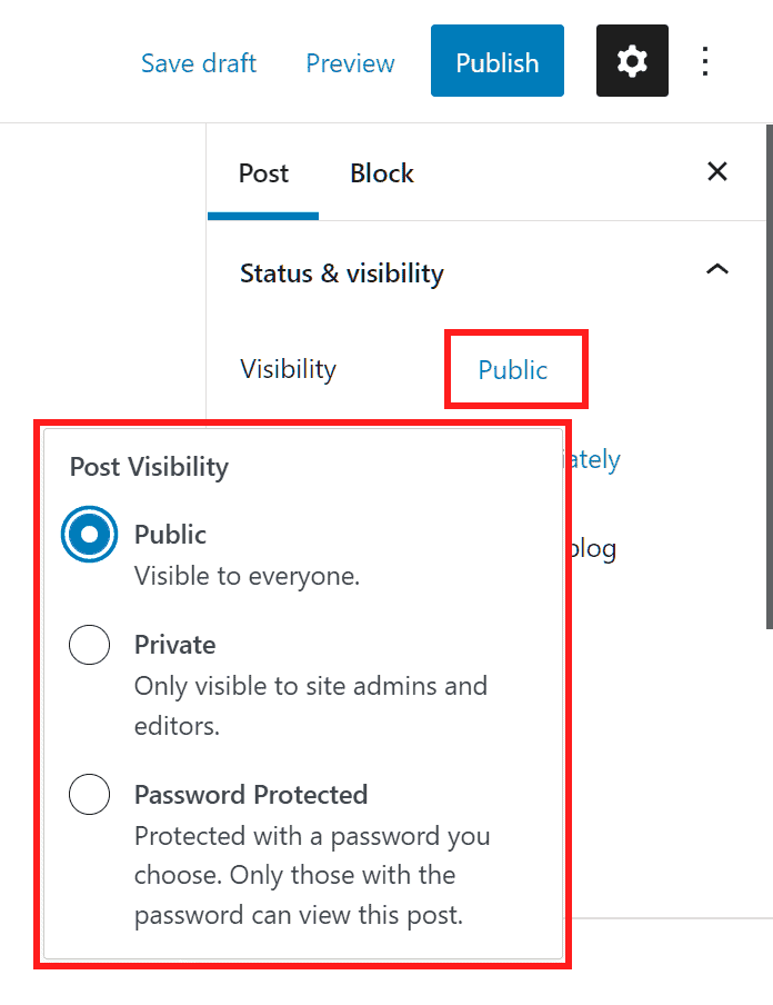 Wordpress Tutorial Post Visibility Settings