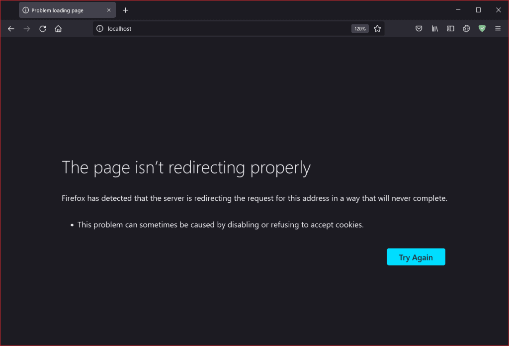 Firefox Err Too Many Redirects