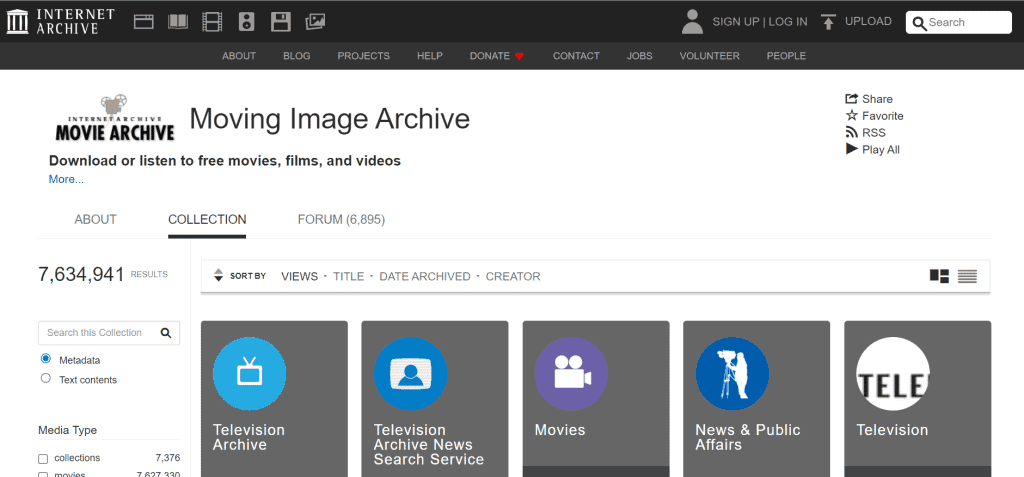 Internet Archive Movie Section