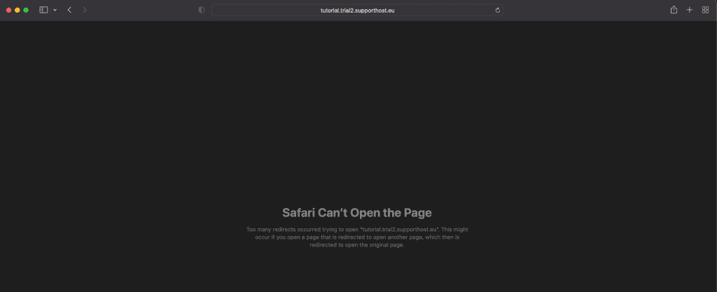 Safari Err Too Many Redirects