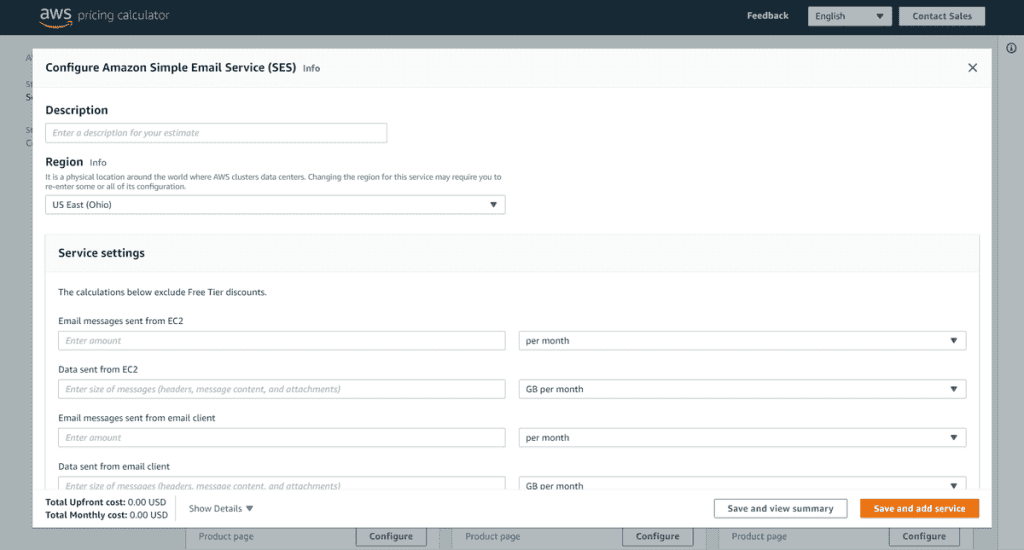 Amazon Ses Price Calculator