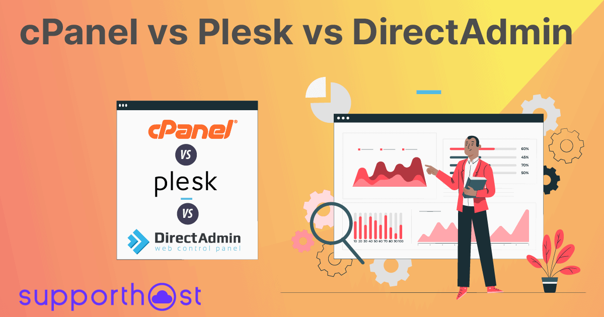 cPanel vs Plesk vs DirectAdmin: three web hosting panels compared