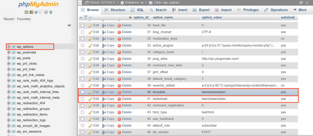 Edit Theme And Template With Phpmyadmin