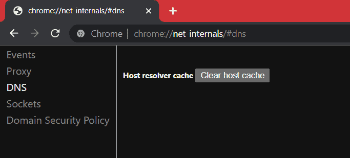 Google Chrome Host Cache Dns