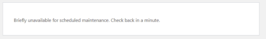 Maintenance Mode Enabled