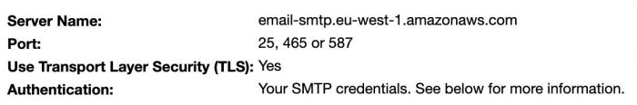 Supporthost Amazon Ses Credentials Smtp