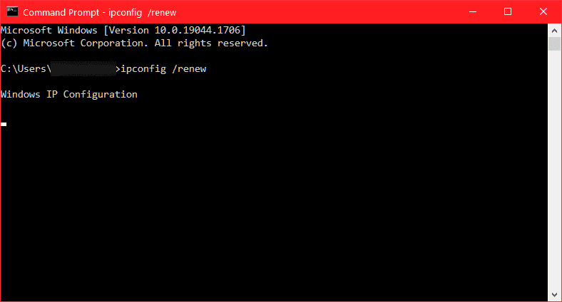 Windows Command Prompt Ipconfig Renew