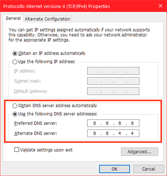 Windows Configure Dns Properties