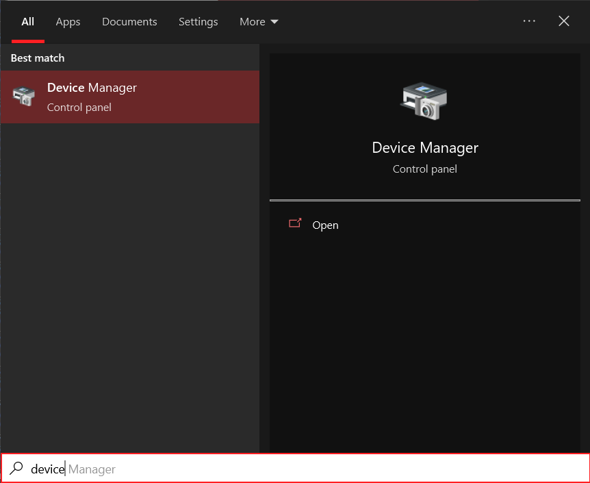 Windows Device Manager Settings
