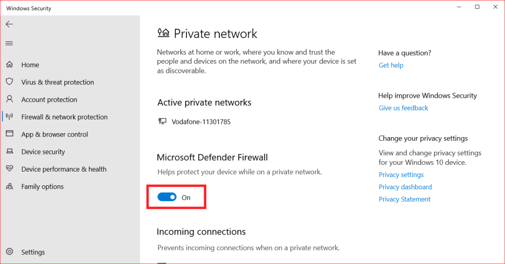 Windows Disable Microsoft Defender Firewall