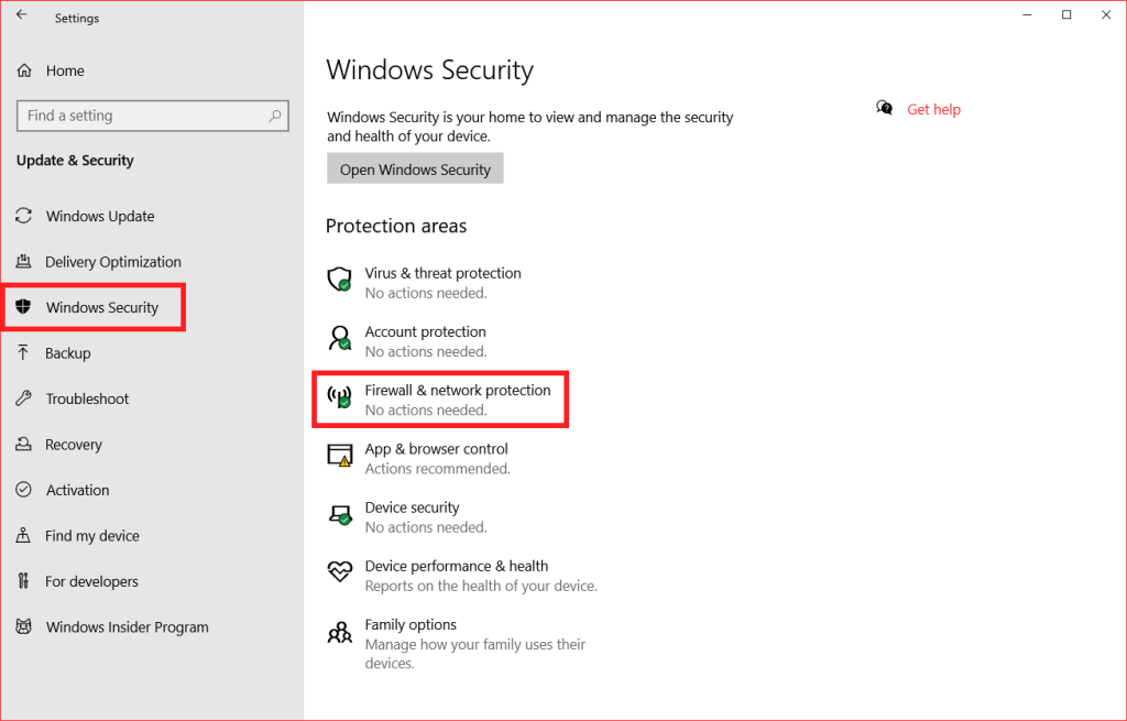 Windows Firewall And Network Security Settings