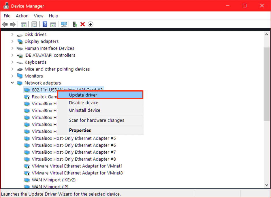 Windows Update Internet Network Adapters Drivers