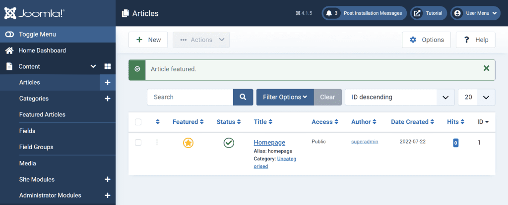 Joomla Posts And Pages
