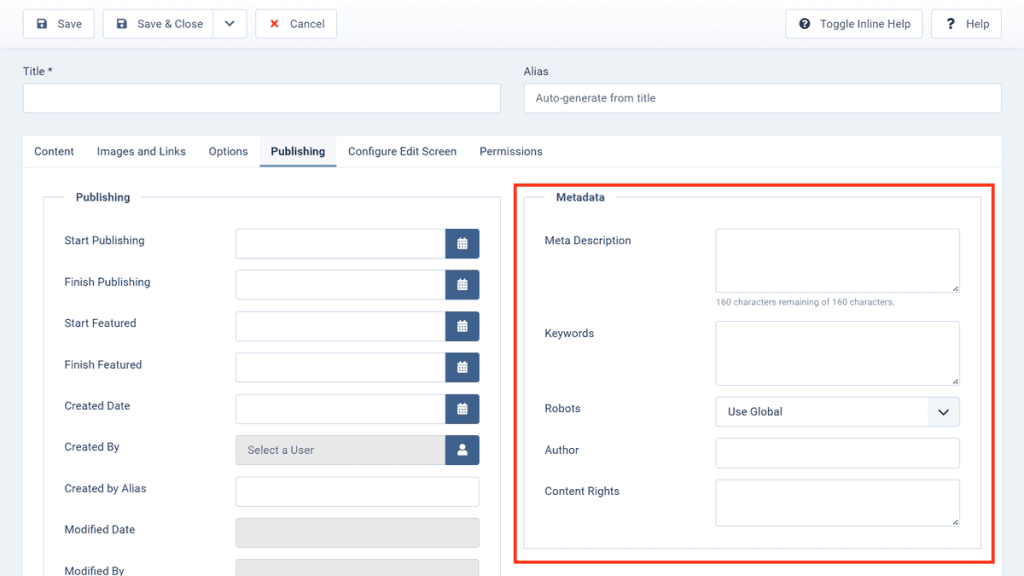 Joomla Seo Metadata Articles