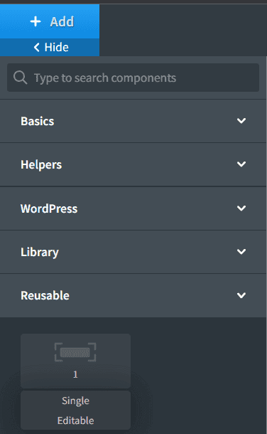 Oxygen WordPress Builder Add Reusable Elements