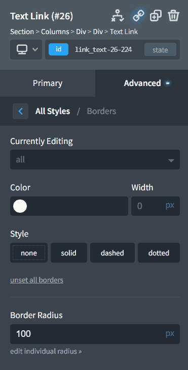 Oxygen WordPress Builder Advanced Borders