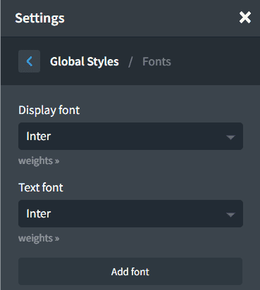 Oxygen WordPress Builder Global Styles Fonts