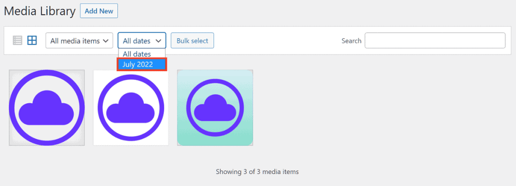 Wordpress Media Librery Filter By Date