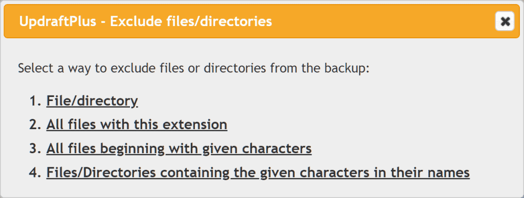 Updraftplus Exclude Files And Directories