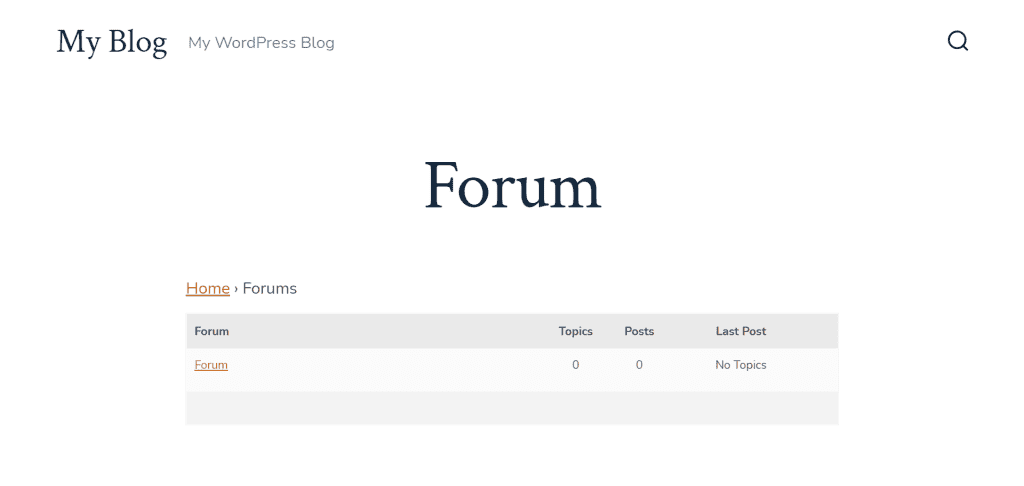 Bbpress Forum Page