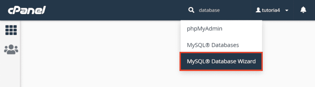 Cpanel Mysql Database Wizard Settings