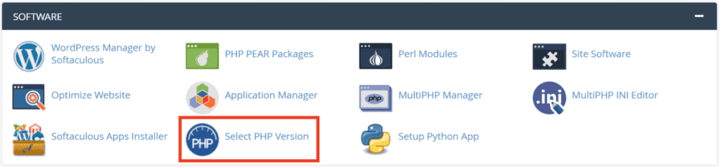 Cpanel Select Php Version Menu