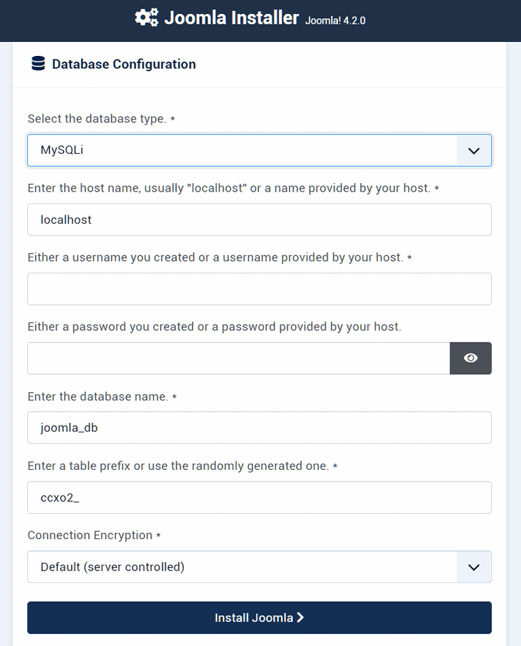 Install Joomla Locally