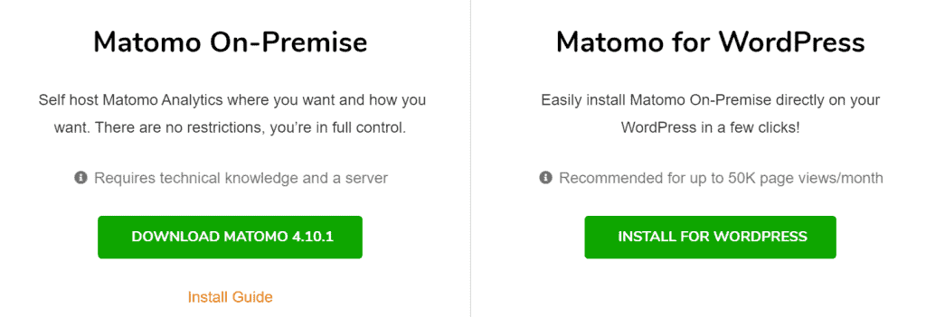 Install Matomo On Premise And Matomo For WordPress