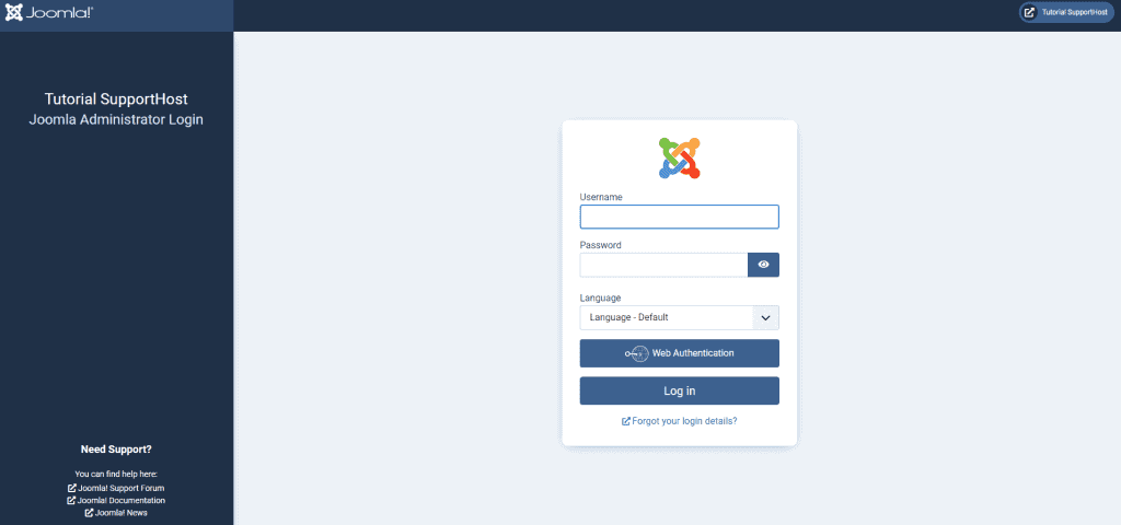 Joomla Administrator Login