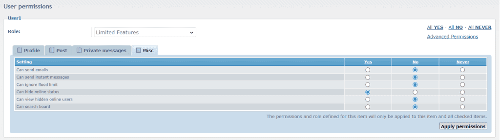 Phpbb Advanced User Permission Settings 1