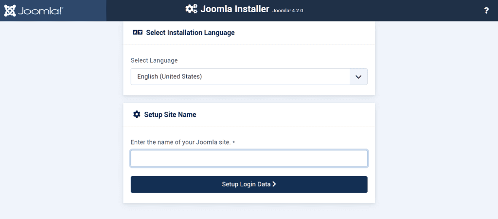 Softaculous Install Joomla First Step