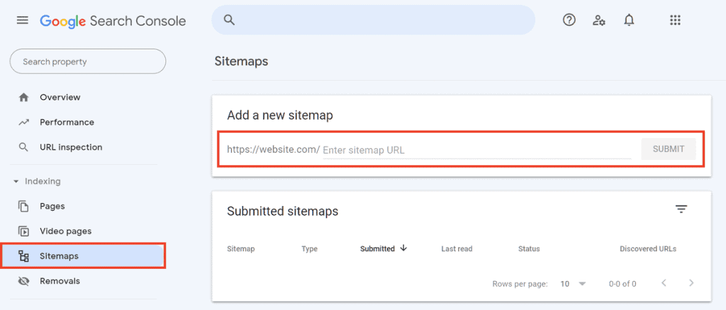 Add A Sitemap With Google Search Console