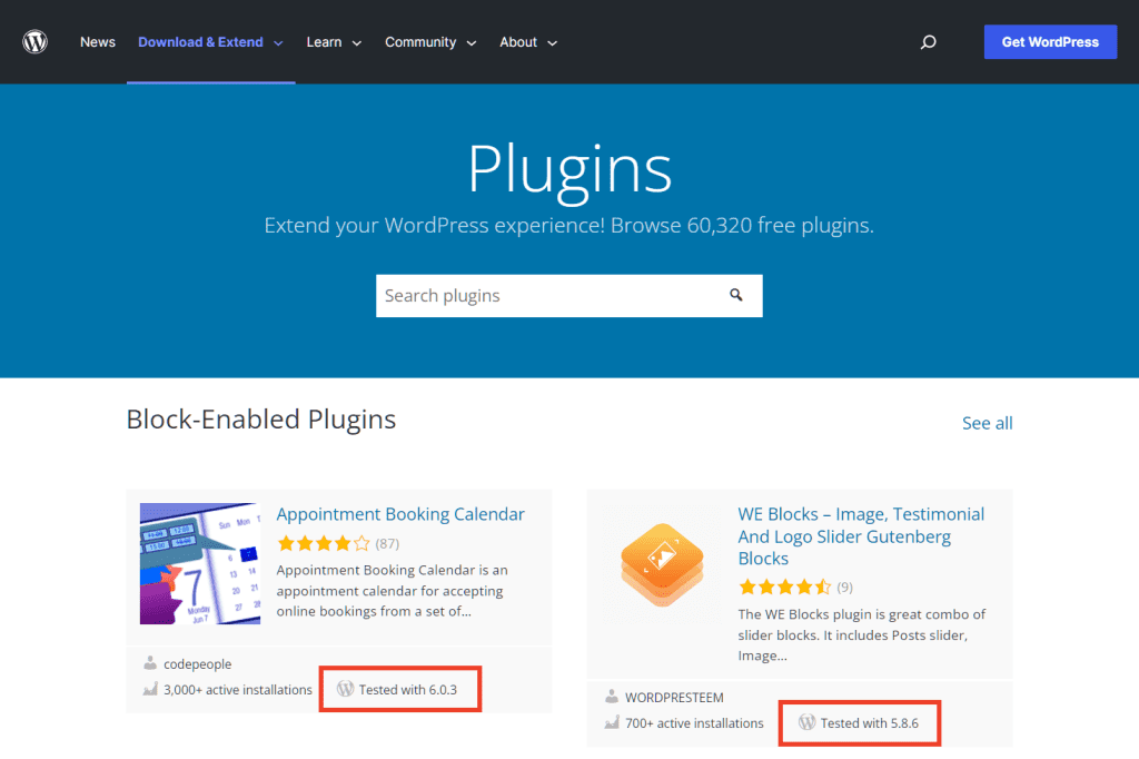 Check WordPress Plugins Compatibility