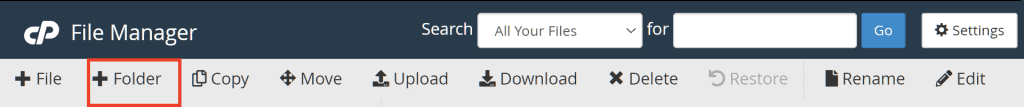Cpanel Create A New Folder