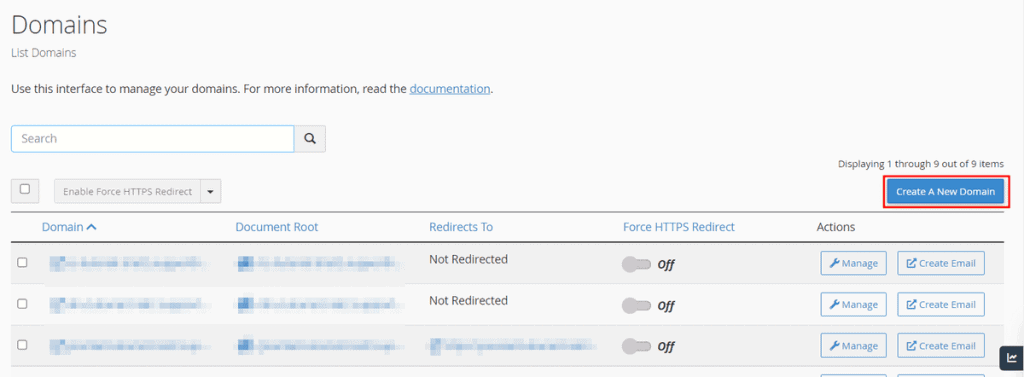 Cpanel Jupiter Create New Domain