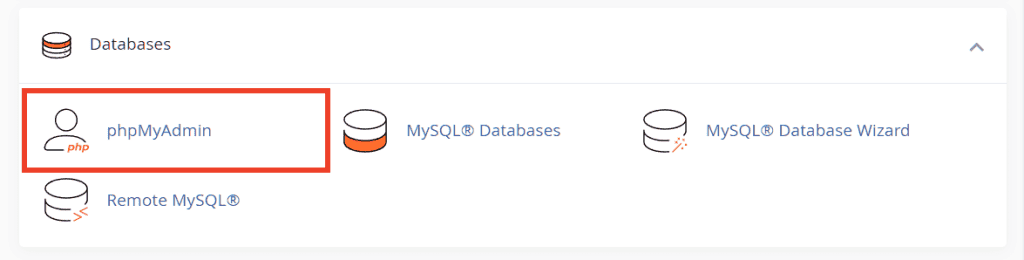 Cpanel Phpmyadmin Tab