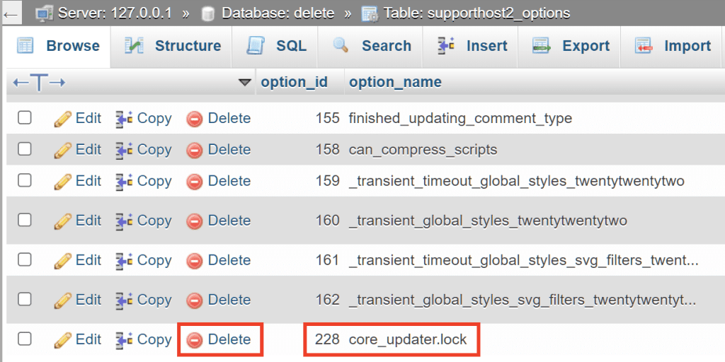 Delete Core Updater Lock