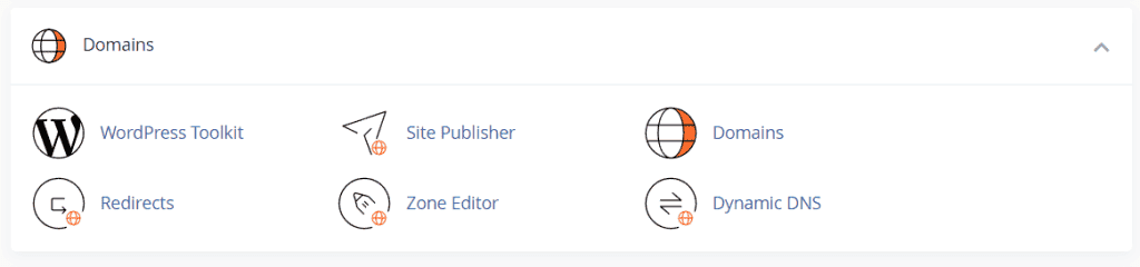 Domains Section Cpanel Jupiter